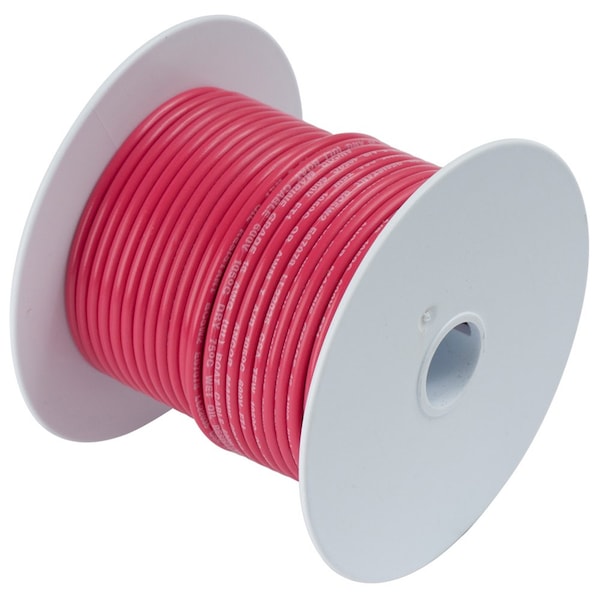 Primary Wire, Marine, 18 AWG, 1C C, Red, Vinyl, Stranded, 600V, 250 ft.